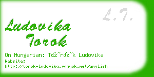 ludovika torok business card